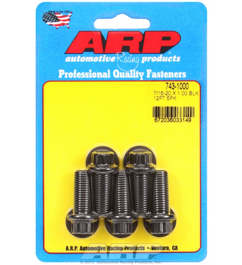ARP Hardware - 7/16-20 x 1.000 12pt black oxide bolts