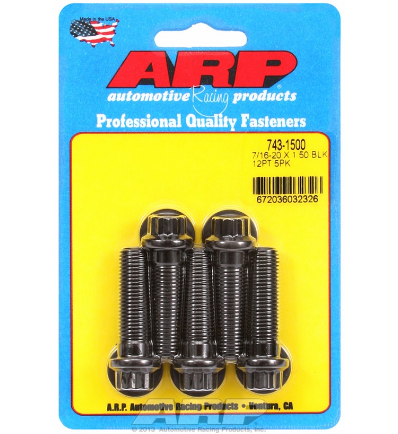 ARP Hardware - 7/16-20 x 1.500 12pt black oxide bolts