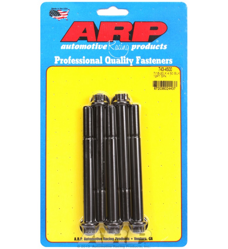 ARP Hardware - 7/16-20 x 4.500 12pt black oxide bolts