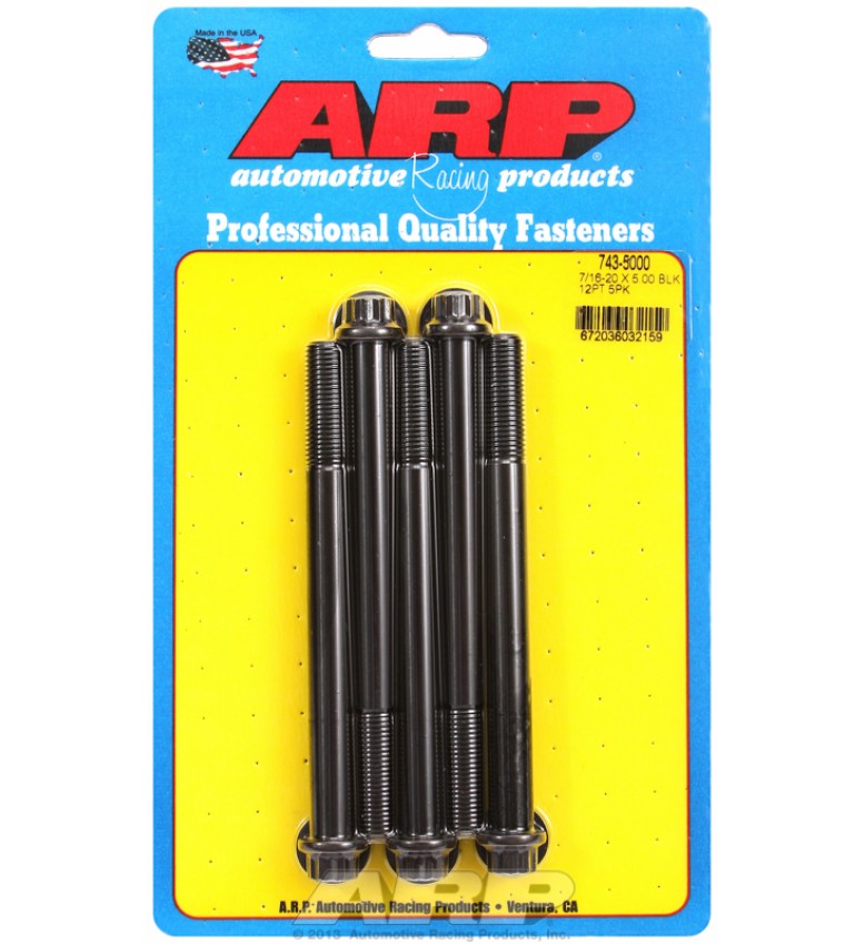 ARP Hardware - 7/16-20 x 5.000 12pt black oxide bolts