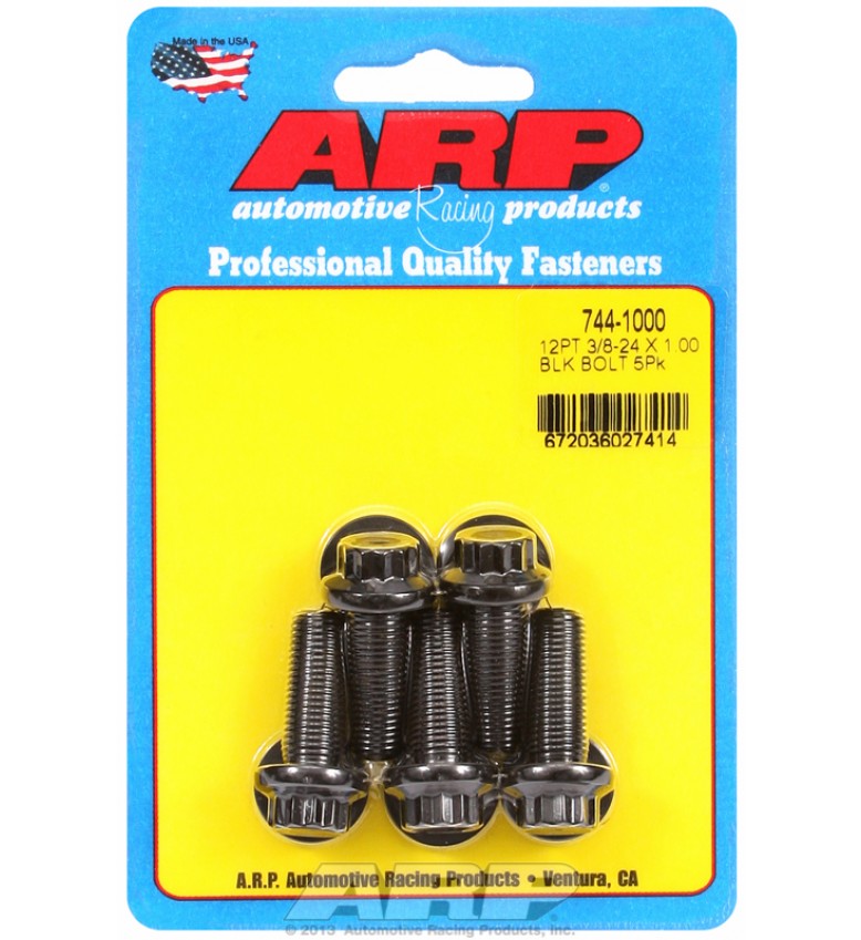 ARP Hardware - 3/8-24 x 1.000 12pt 7/16 wrenching black oxide bolts