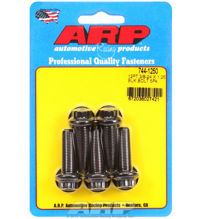 ARP Hardware - 3/8-24 x 1.250 12pt 7/16 wrenching black oxide bolts
