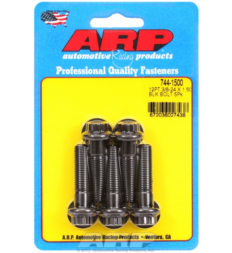 ARP Hardware - 3/8-24 x 1.500 12pt 7/16 wrenching black oxide bolts