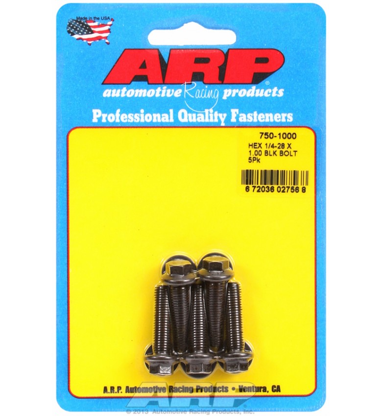 ARP Hardware - 1/4-28 x 1.000 hex black oxide bolts
