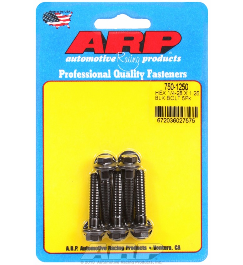ARP Hardware - 1/4-28 x 1.250 hex black oxide bolts