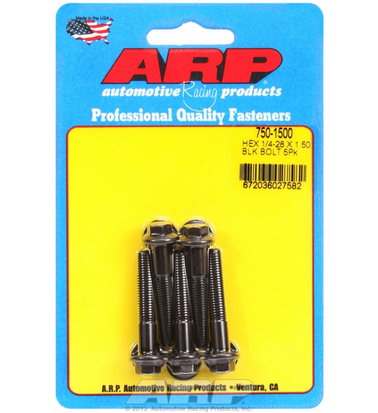 ARP Hardware - 1/4-28 x 1.500 hex black oxide bolts