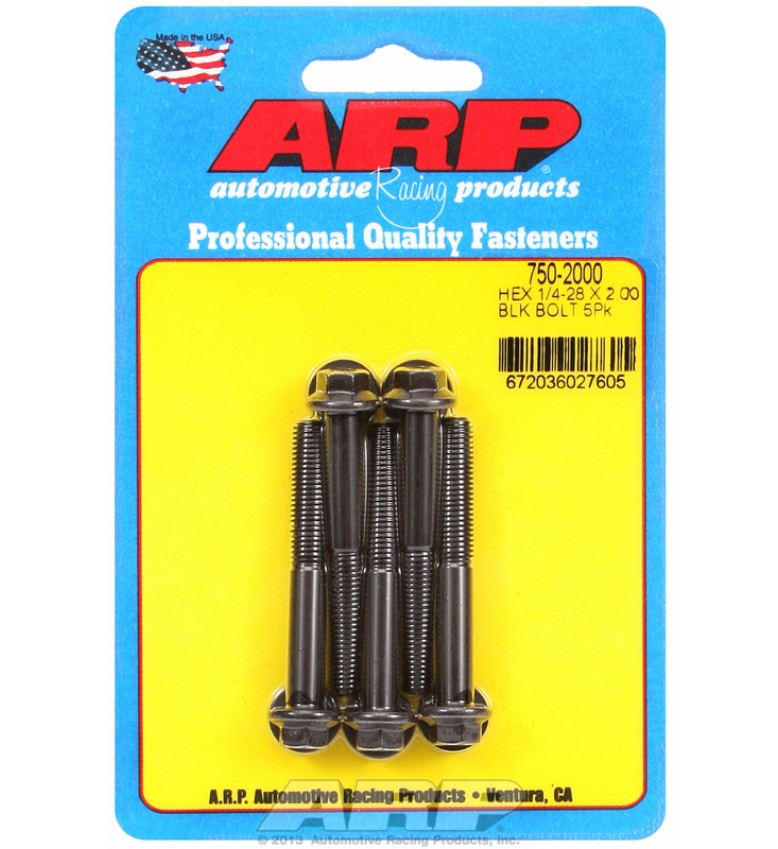 ARP Hardware - 1/4-28 x 2.000 hex black oxide bolts