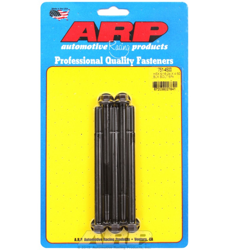 ARP Hardware - 5/16-24 x 4.500 hex black oxide bolts