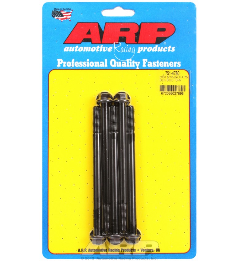 ARP Hardware - 5/16-24 x 4.750 hex black oxide bolts
