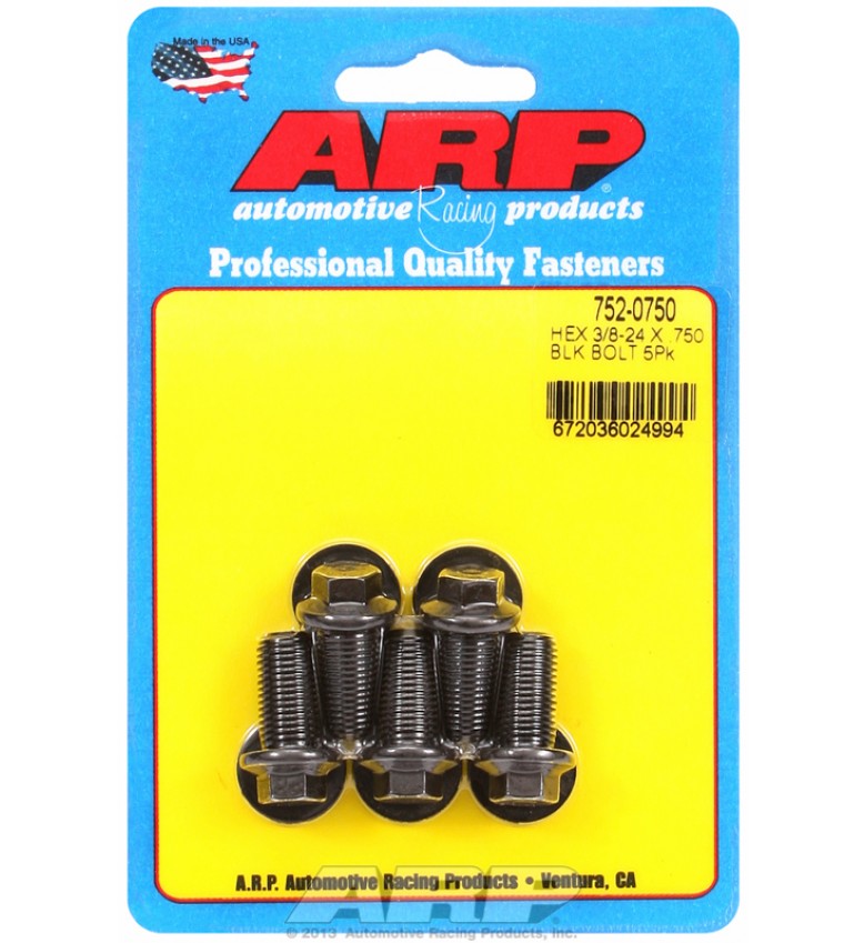 ARP Hardware - 3/8-24 x .750 hex black oxide bolts