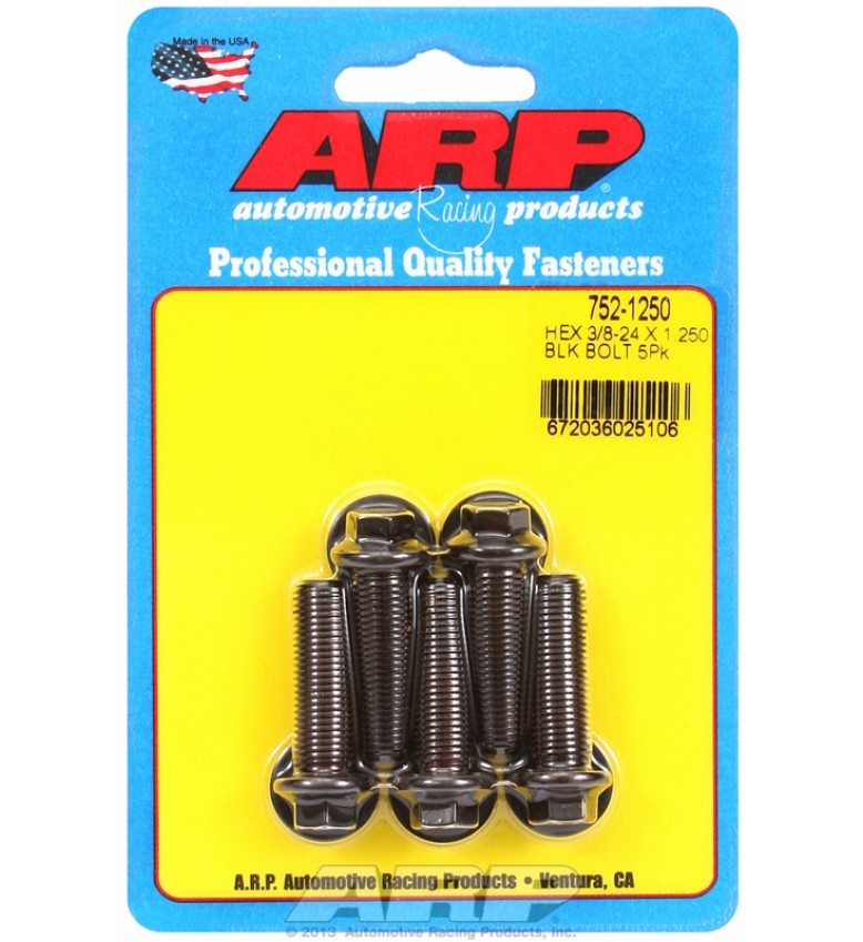 ARP Hardware - 3/8-24 x 1.250 hex black oxide bolts