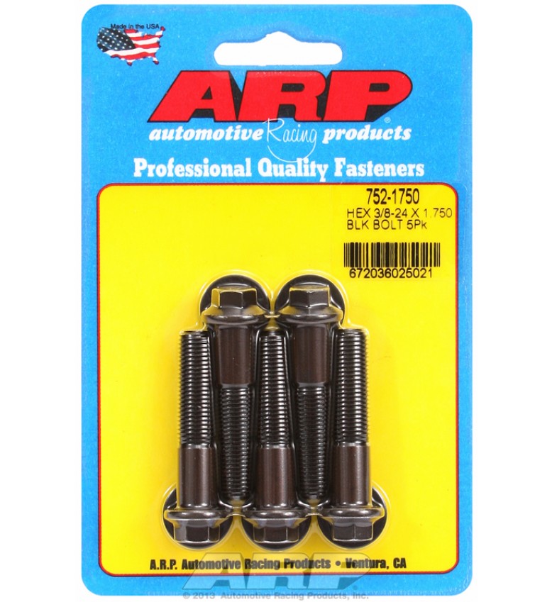 ARP Hardware - 3/8-24 x 1.750 hex black oxide bolts