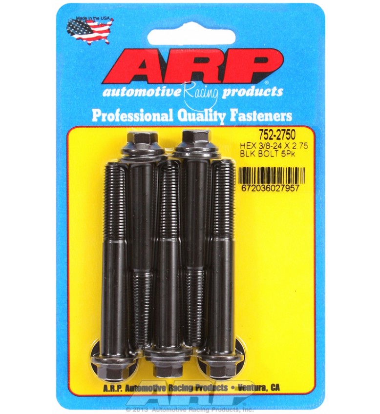 ARP Hardware - 3/8-24 x 2.750 hex black oxide bolts