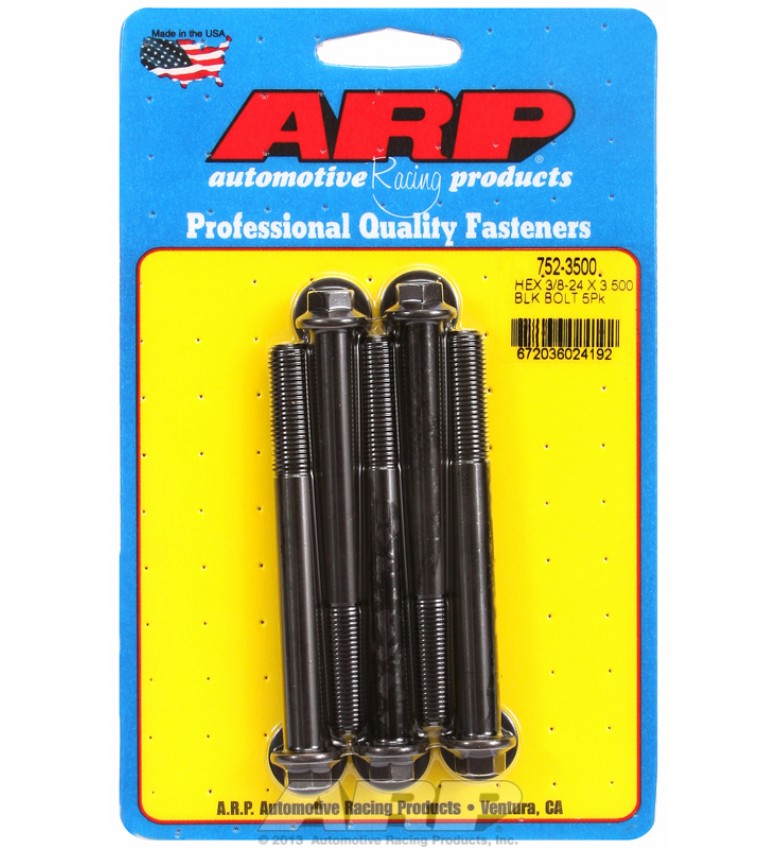 ARP Hardware - 3/8-24 x 3.500 hex black oxide bolts