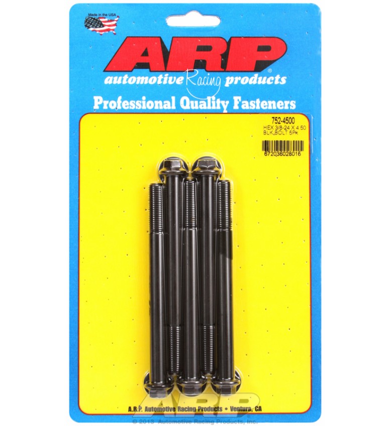 ARP Hardware - 3/8-24 x 4.500 hex black oxide bolts