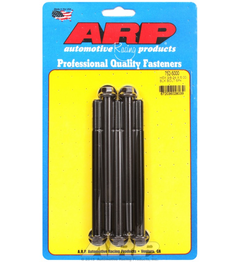ARP Hardware - 3/8-24 x 5.000 hex black oxide bolts