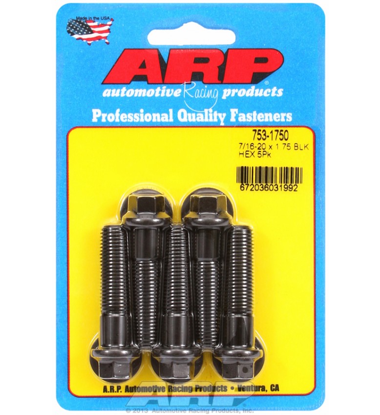 ARP Hardware - 7/16-20 x 1.750 hex black oxide bolts