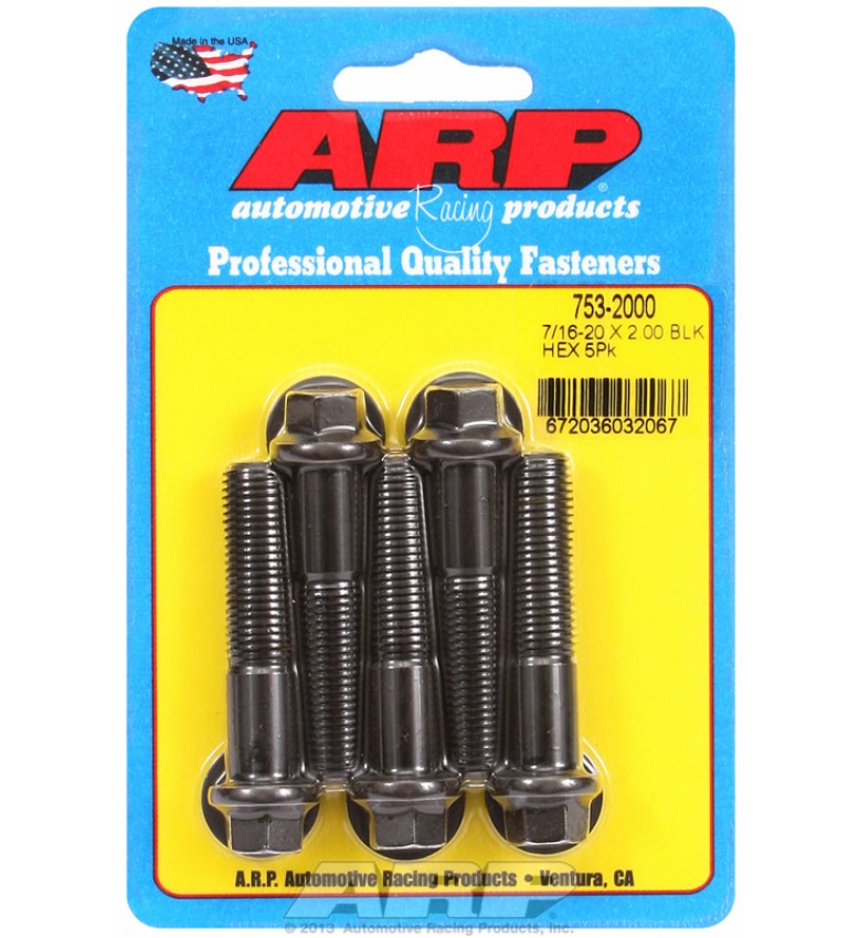 ARP Hardware - 7/16-20 x 2.000 hex black oxide bolts