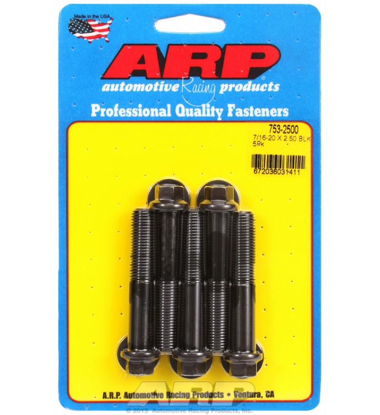 ARP Hardware - 7/16-20 x 2.500 hex black oxide bolts