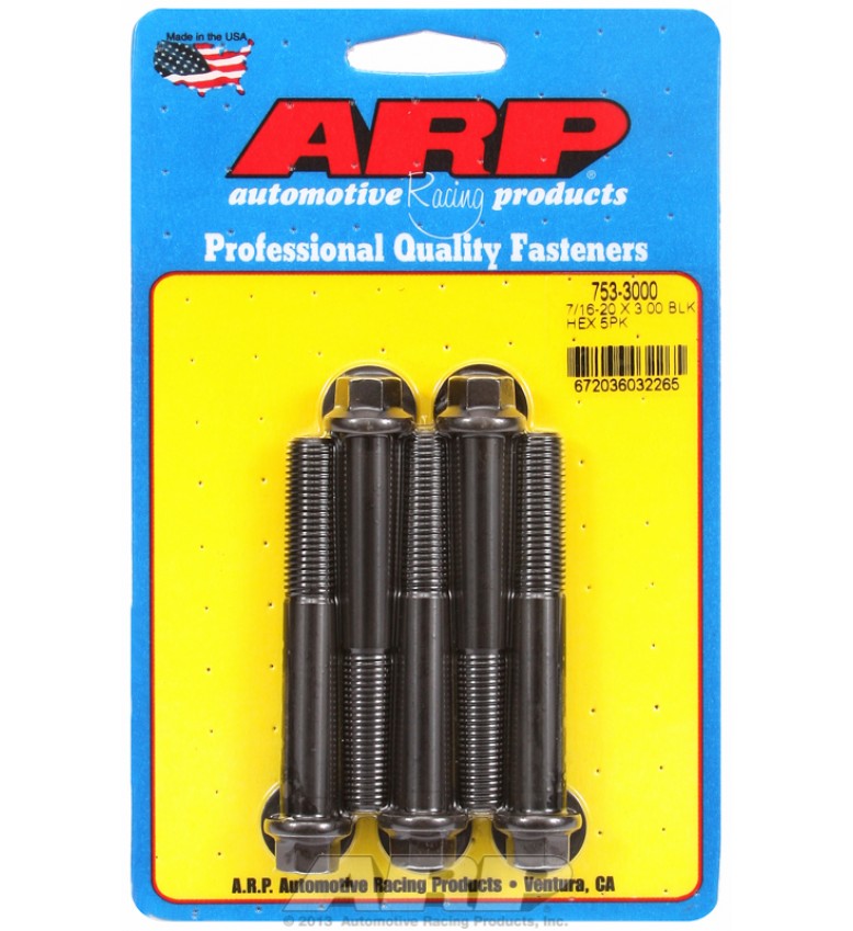 ARP Hardware - 7/16-20 x 3.000 hex black oxide bolts