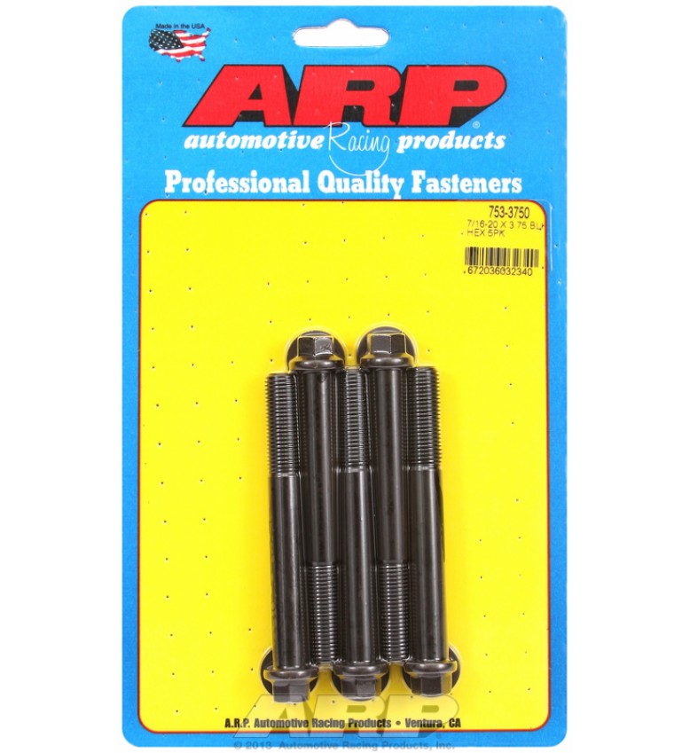 ARP Hardware - 7/16-20 x 3.750 hex black oxide bolts