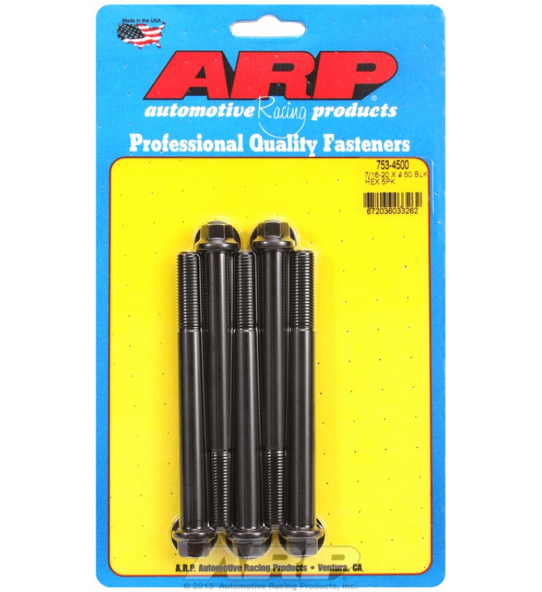 ARP Hardware - 7/16-20 x 4.500 hex black oxide bolts
