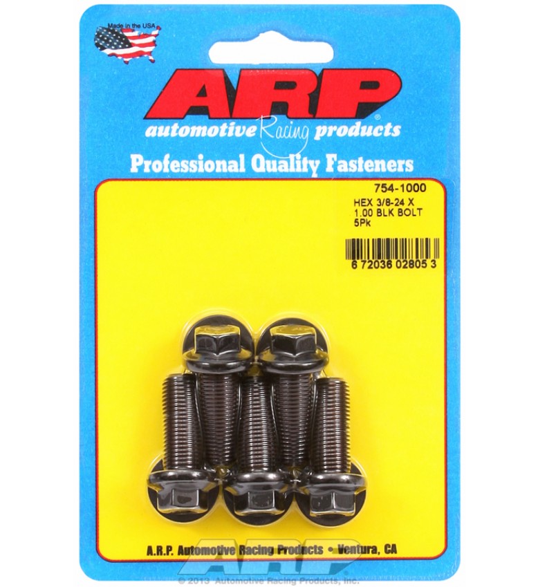 ARP Hardware - 3/8-24 x 1.000 hex 7/16 wrenching black oxide bolts