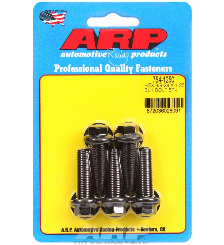 ARP Hardware - 3/8-24 x 1.250 hex 7/16 wrenching black oxide bolts