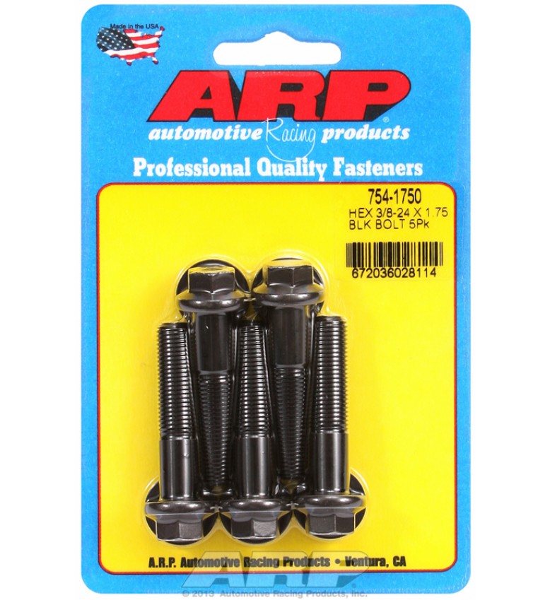 ARP Hardware - 3/8-24 x 1.750 hex 7/16 wrenching black oxide bolts