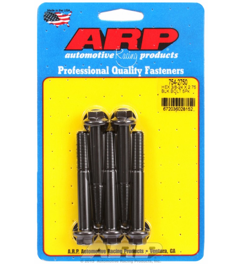 ARP Hardware - 3/8-24 x 2.750 hex 7/16 wrenching black oxide bolts