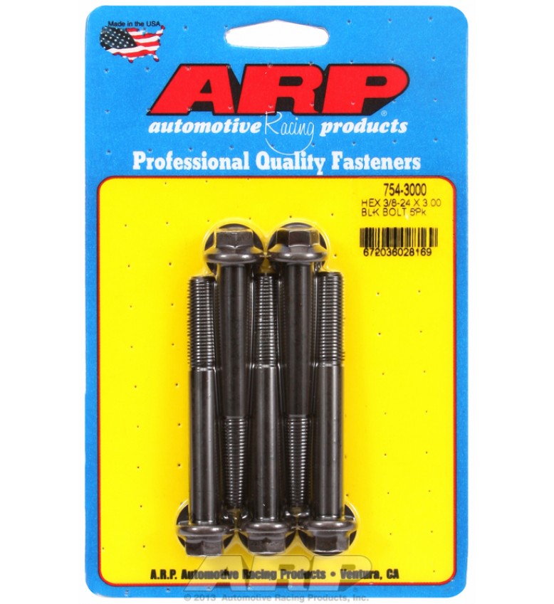 ARP Hardware - 3/8-24 x 3.000 hex 7/16 wrenching black oxide bolts