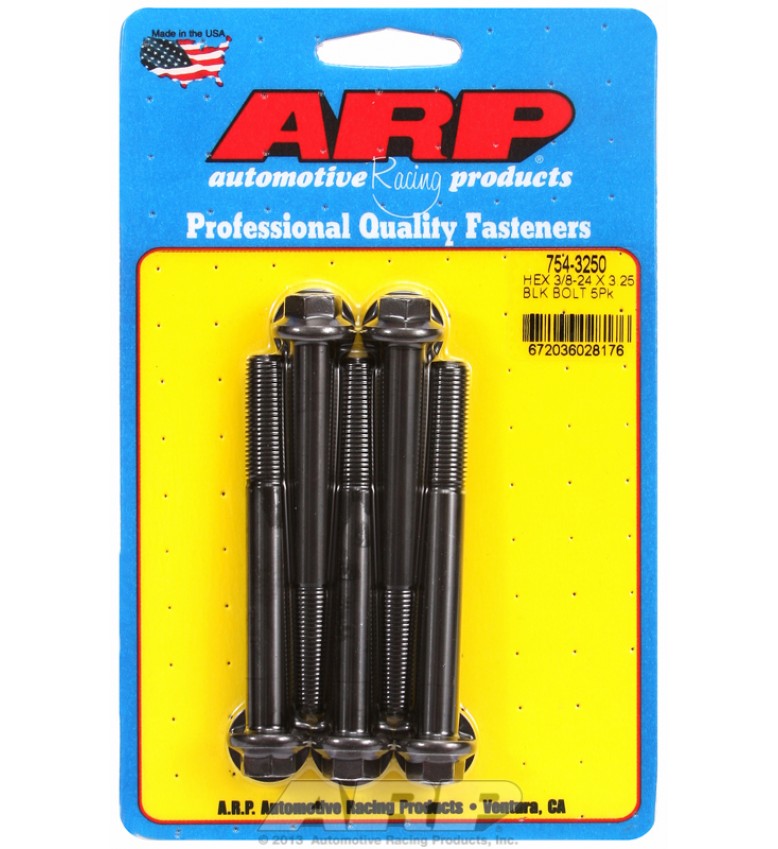 ARP Hardware - 3/8-24 x 3.250 hex 7/16 wrenching black oxide bolts