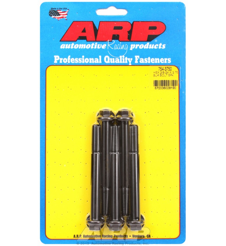 ARP Hardware - 3/8-24 x 3.750 hex 7/16 wrenching black oxide bolts