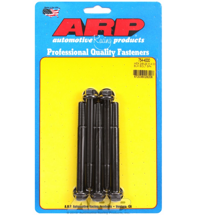 ARP Hardware - 3/8-24 x 4.000 hex 7/16 wrenching black oxide bolts