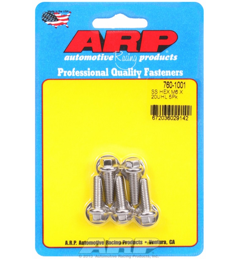 ARP Hardware - M6 x 1.00 x 20 hex SS bolts