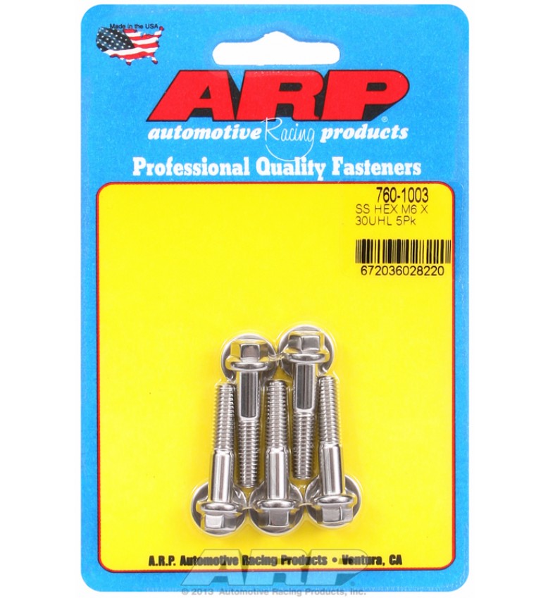 ARP Hardware - M6 x 1.00 x 30 hex SS bolts