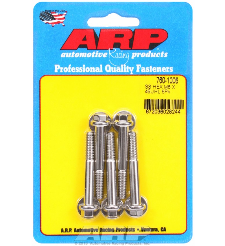 ARP Hardware - M6 x 1.00 x 45 hex SS bolts