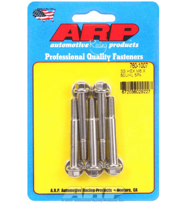 ARP Hardware - M6 x 1.00 x 50 hex SS bolts