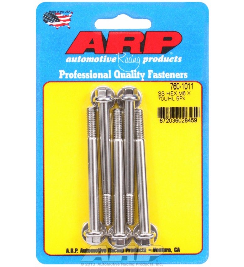 ARP Hardware - M6 x 1.00 x 70 hex SS bolts