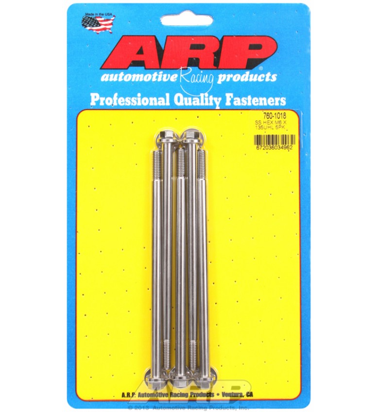 ARP Hardware - M6 x 1.00 x 135 hex SS bolts