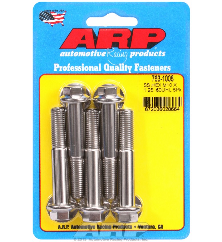 ARP Hardware - M10 x 1.25 x 60  hex SS bolts