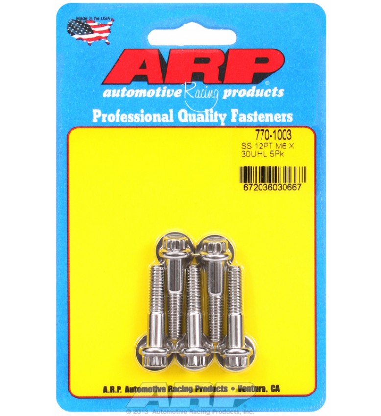 ARP Hardware - M6 x 1.00 x 30 12pt SS bolts
