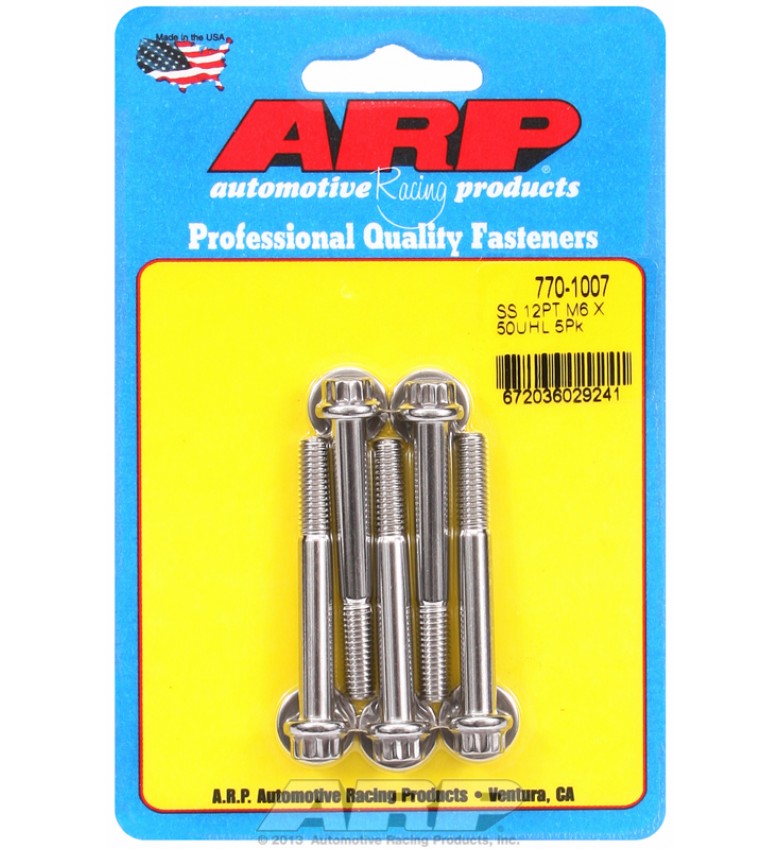 ARP Hardware - M6 x 1.00 x 50 12pt SS bolts