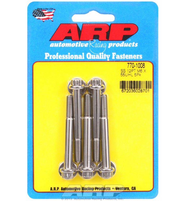 ARP Hardware - M6 x 1.00 x 55 12pt SS bolts