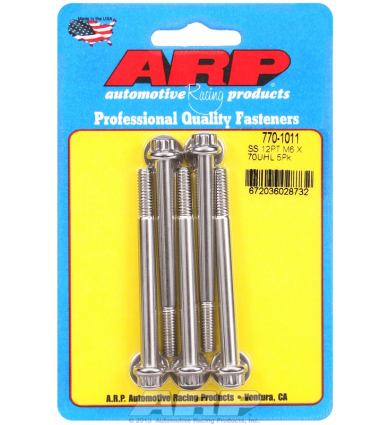 ARP Hardware - M6 x 1.00 x 70 12pt SS bolts