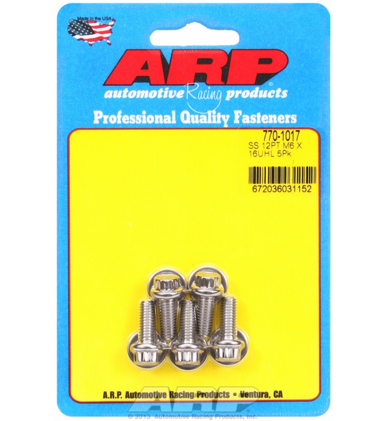 ARP Hardware - M6 x 1.00 x 16 12pt SS bolts