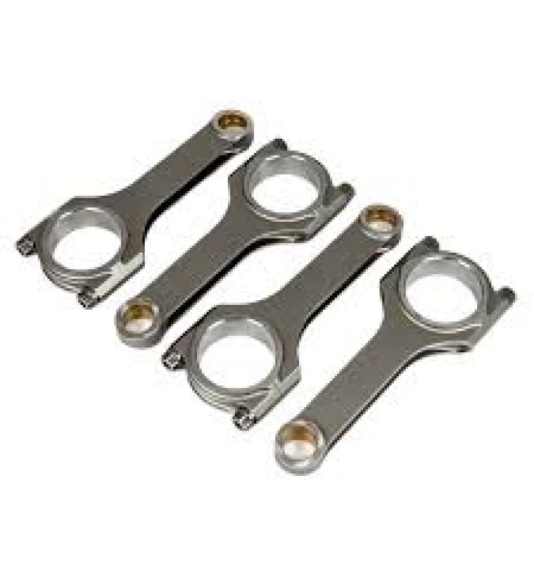 Honda B18C Forged Connecting Rod/ 4340 alloy/ H beam/ ARP 2000 bolts/ C-C Length 138mm (5.433") / BE bore: 48.006mm (1.890")/ BE width: 21.8mm (0.858") / PE bore: 21mm full float/ PE width: 22.9mm (0.900").