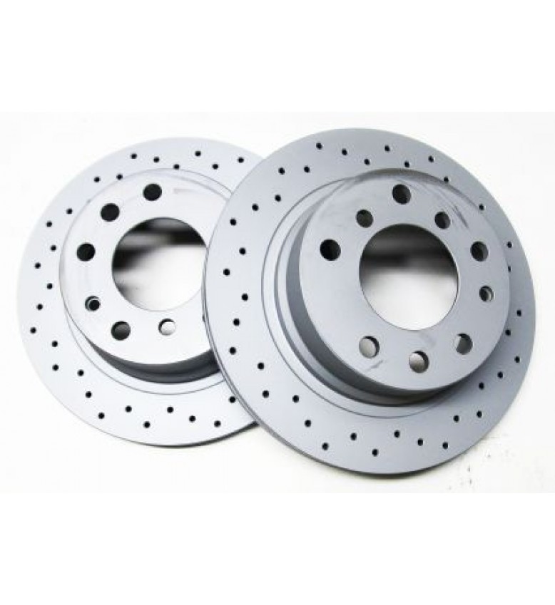 Vented Brake Rotors (drilled) - REAR replacement - 3.0cs & 3.0csi