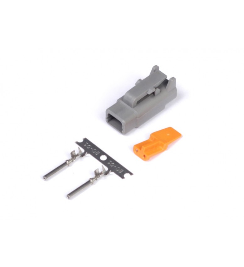 Plug and Pins Only - Male Deutsch DTM-2 Connector (7.5 Amp)