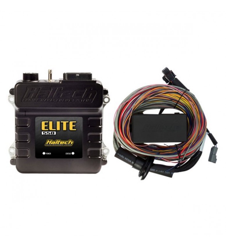 Elite 550 - 2.5m (8 ft) Premium Universal Wire-in Harness Kit Includes firewall grommet, moulded 6 power circuit Haltech fuse box & lid.